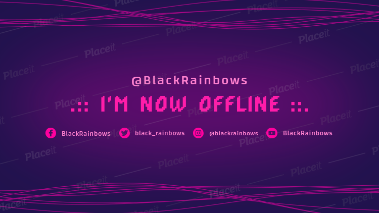 Placeit Abstract Twitch Offline Banner Maker With Neon Lines