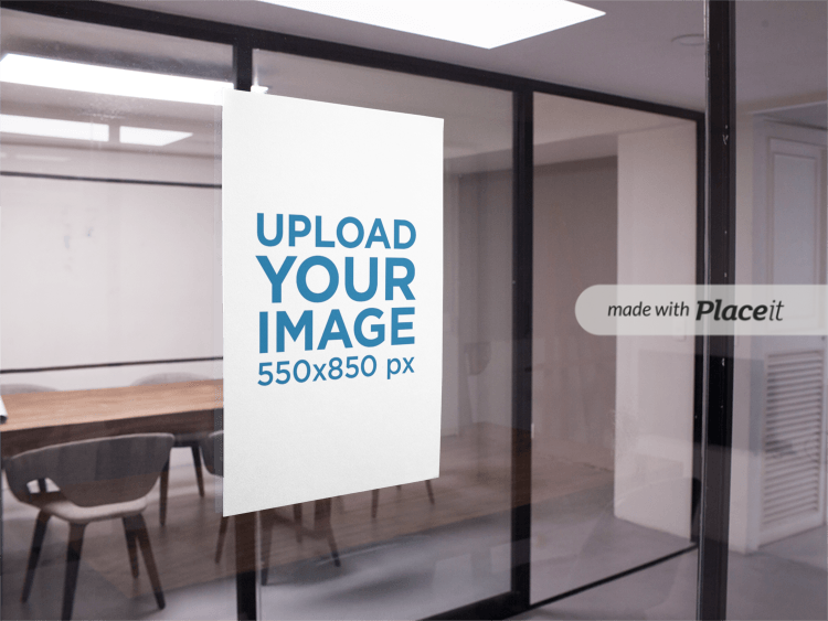 Placeit - Mockup of a Poster on a Conference Room Wall Placeit - Mockup of a Poster on a Conference Room Wall